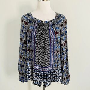 Lucky Brand Aztec/Bohemian print Blouse